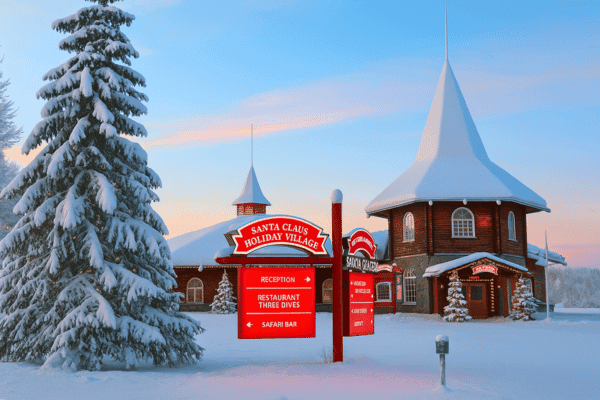 Tour a piedi autoguidato del Villaggio di Babbo Natale a Rovaniemi