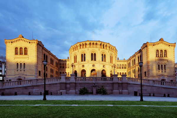 Le bâtiment du Parlement norvégien (Stortinget)