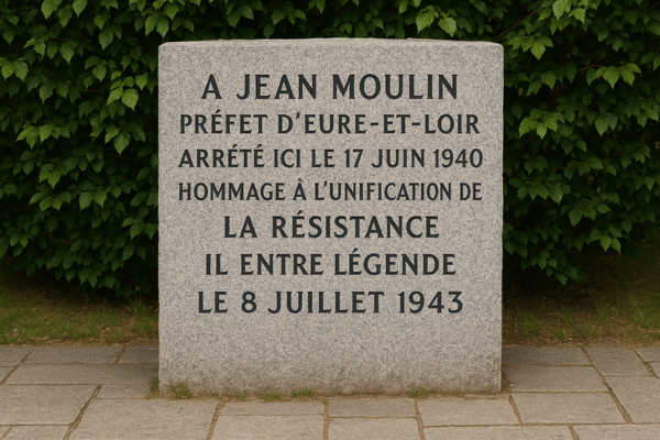Lápida conmemorativa en honor de Jean Moulin