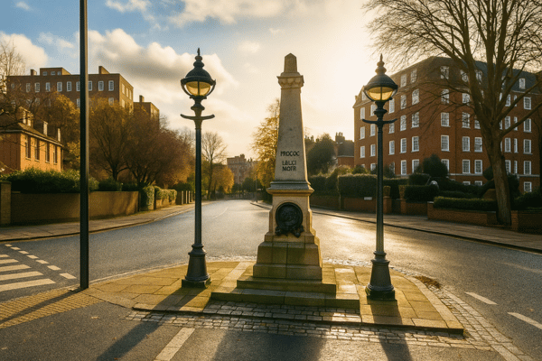 Iconic zebra crossing in Abbey Road