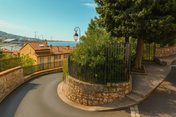 Descente du Suquet en direction du boulevard de la Croisette.