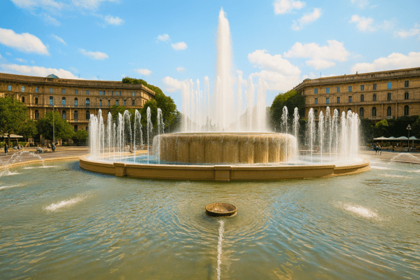 Piazza Castello Fountain